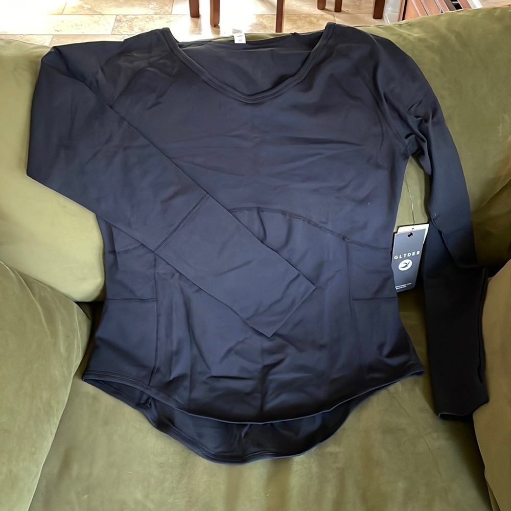 Glyder black long sleeve athletic shirt XL NWT